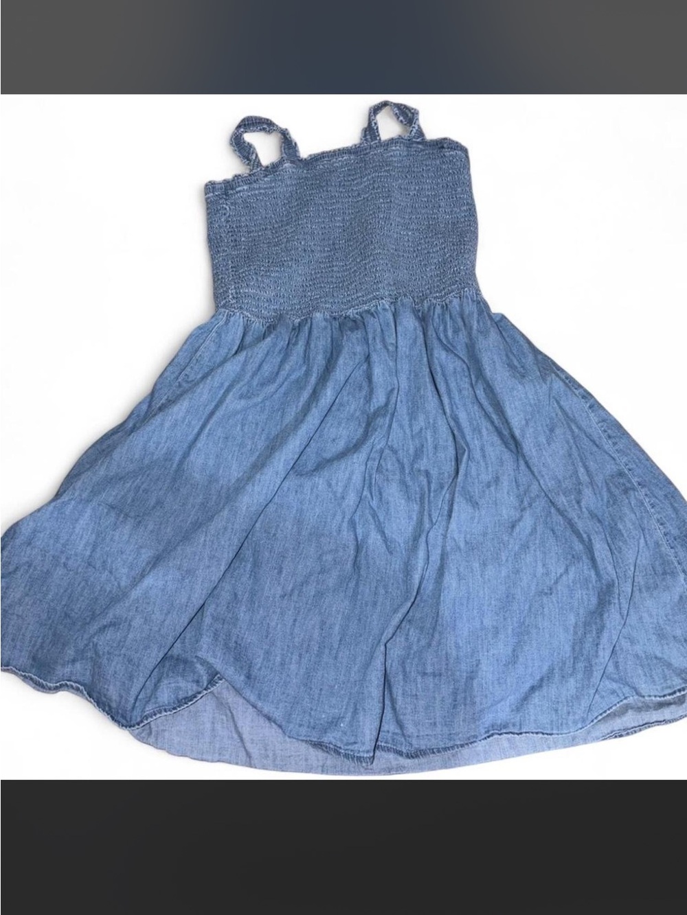 Gap kids denim smocked dress